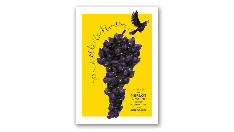 ‘Little Blackbirds’ print by Wine Art