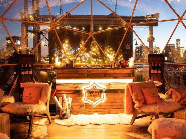 The rooftop chalet at Mr. Purple