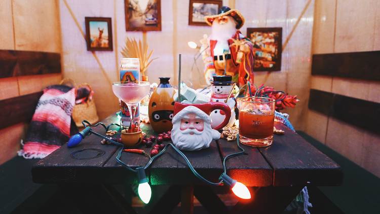 The holiday pop-up at the Garret Cocteleria