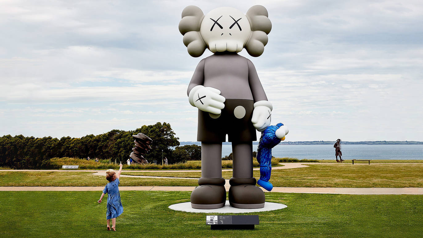 A KAWS sculpture has popped up on the Mornington Peninsula