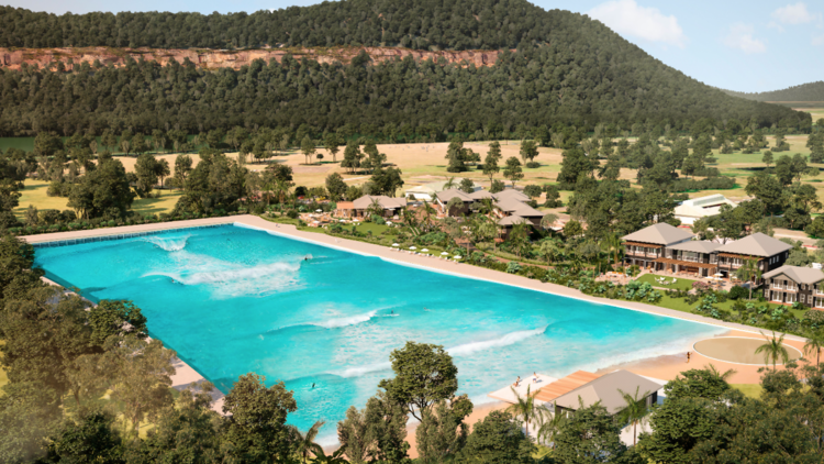 The construction of a huge, new surf pool and luxury resort was approved