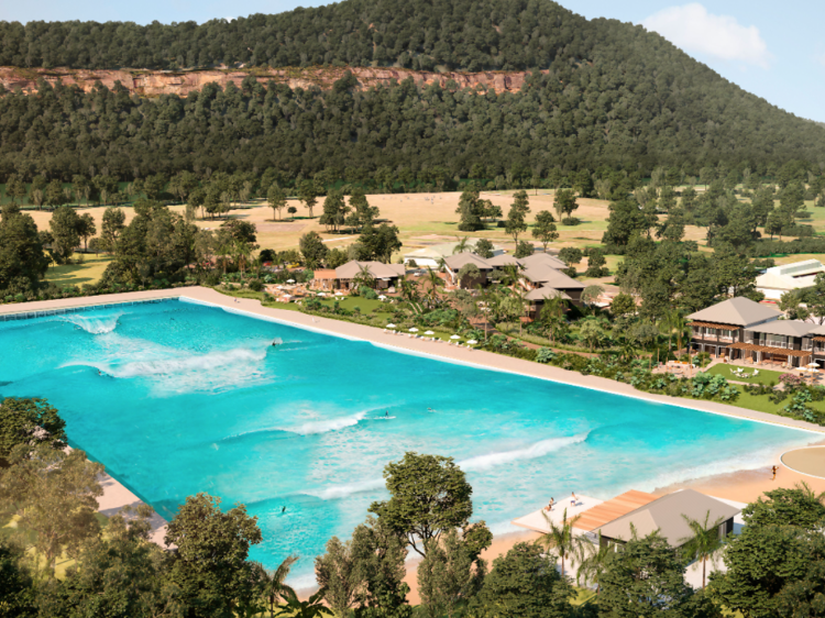 The construction of a huge, new surf pool and luxury resort was approved