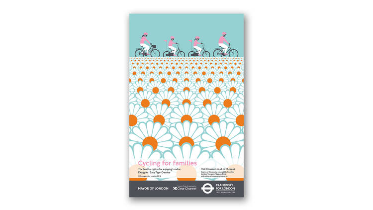 ‘Cycling for Families’ poster by the London Transport Museum