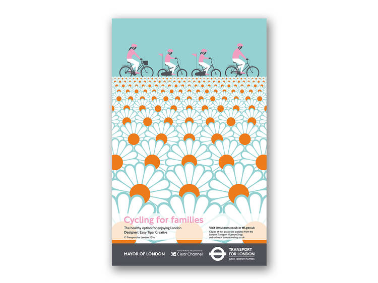 ‘Cycling for Families’ poster by the London Transport Museum