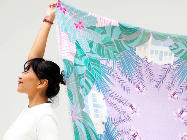 Tropical Art Deco Scarf Tropical Art Deco Scarf