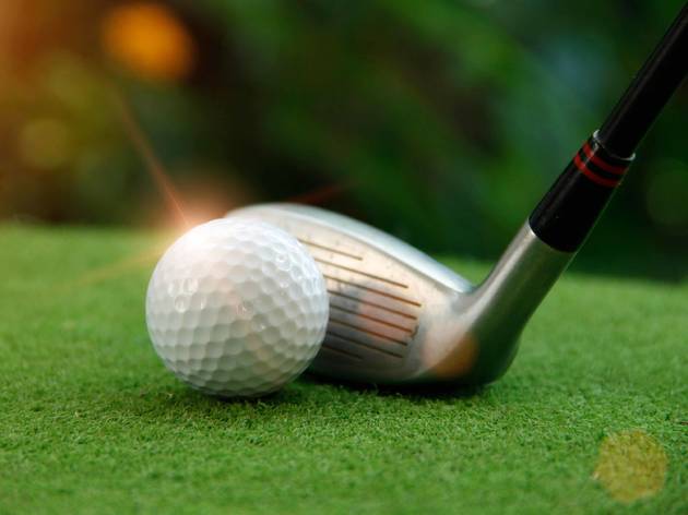 Golf pelota de golf, club de golf