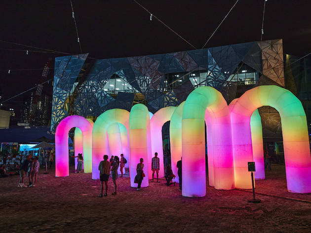 Sky Castle at Fed Square in situ Sky Castle at Fed Square in situ