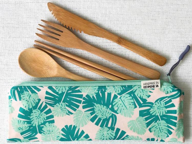 Travel Bamboo Cutlery Pouch ($23)