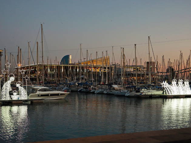 Pessebre aquàtic de la fira Nadal al Port Pessebre aquàtic de la fira Nadal al Port