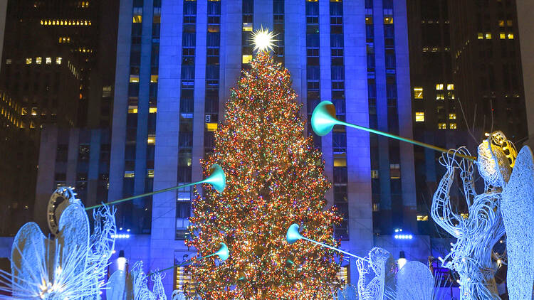 2020 Rockefeller Center Christmas Tree is Lit in NYC