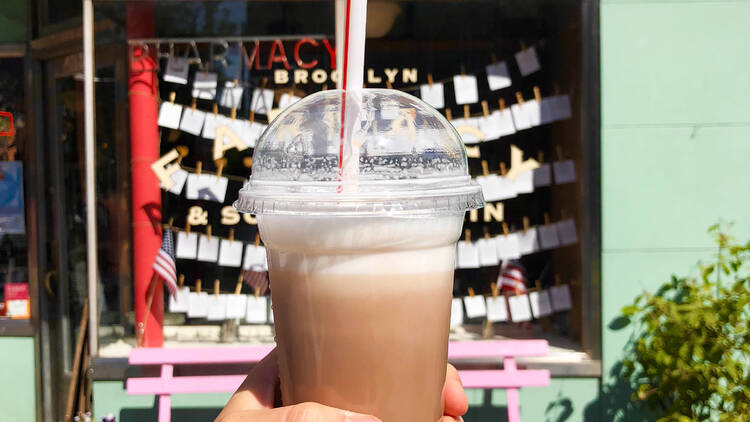 Egg cream at Brooklyn Farmacy & Soda Fountain