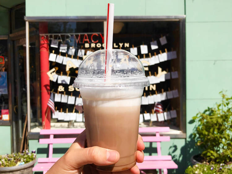 Egg cream at Brooklyn Farmacy & Soda Fountain