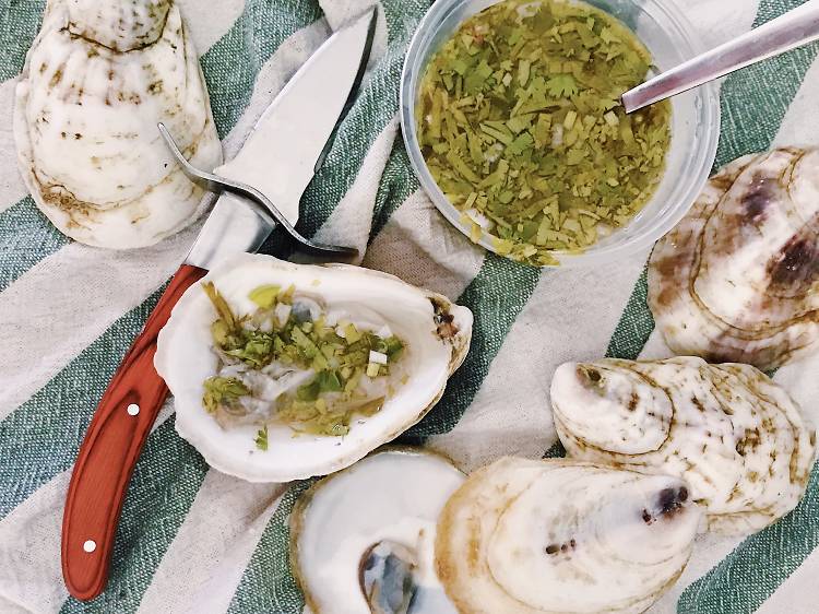 Raw oysters (and chowder) from Found Oyster