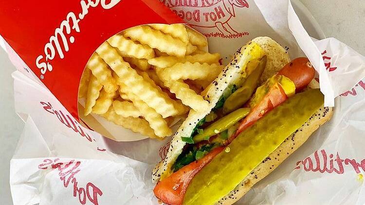 Hot dog at Portillo’s