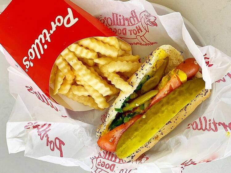 Hot dog at Portillo’s