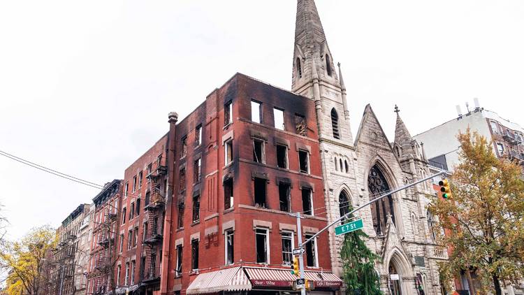 East Village fire middle church