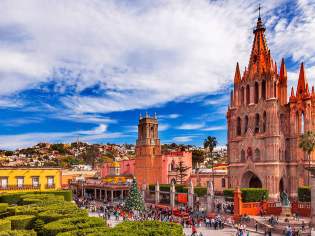 san miguel de allende Centro de San Miguel de Allende con catedral al fondo