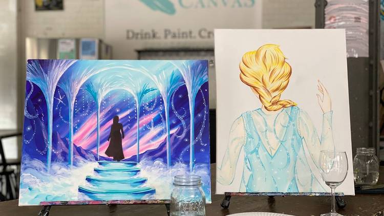 Do: An Arendelle art session at Cork and Canvas