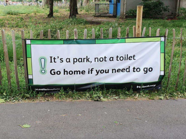 London Fields toilet sign