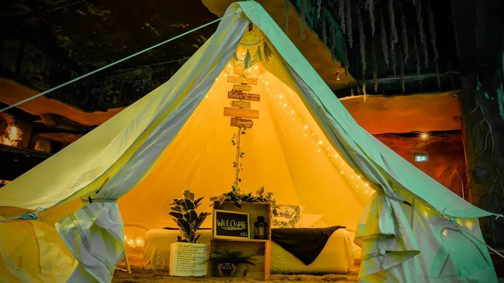 Glamping with manatees