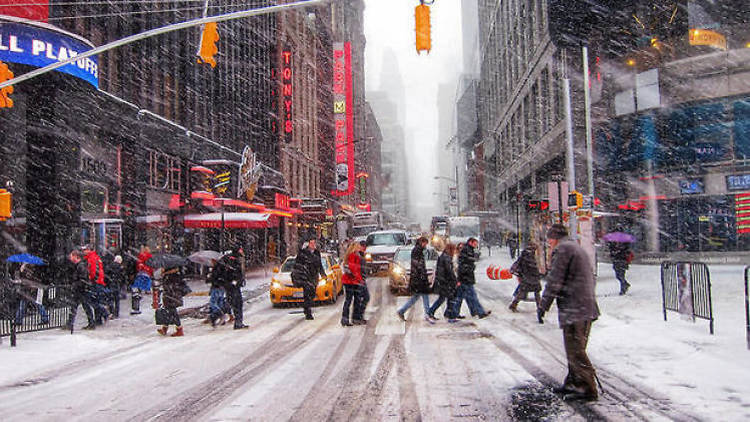 Snow in New York