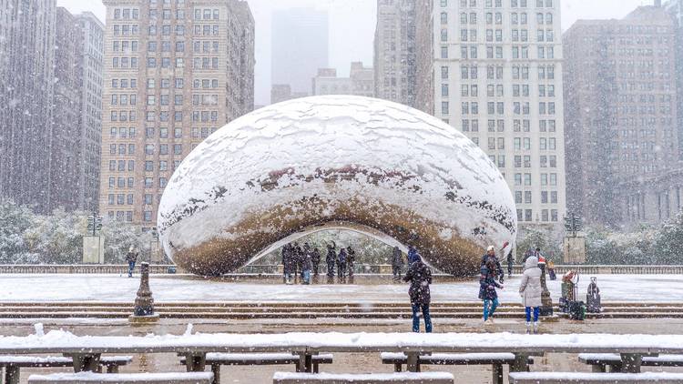 Chicagoans Enjoy Fresh Snow From Winter Storm