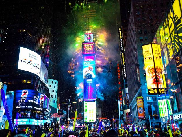 Happy New Year 2022 New York Ball Drop