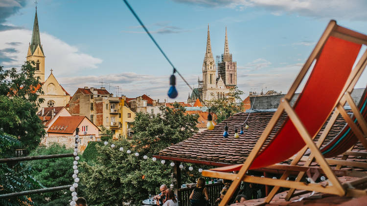 zagreb, rooftop, cathedral