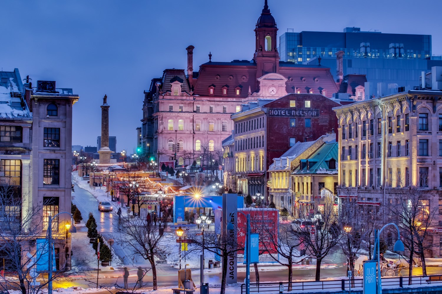 Old Montreal's Winter Village of Lights, Giant Animal Sculptures and a