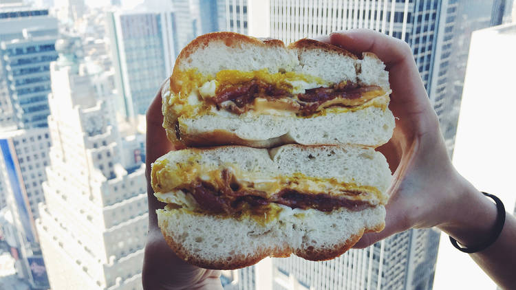 Bacon egg and cheese sandwich