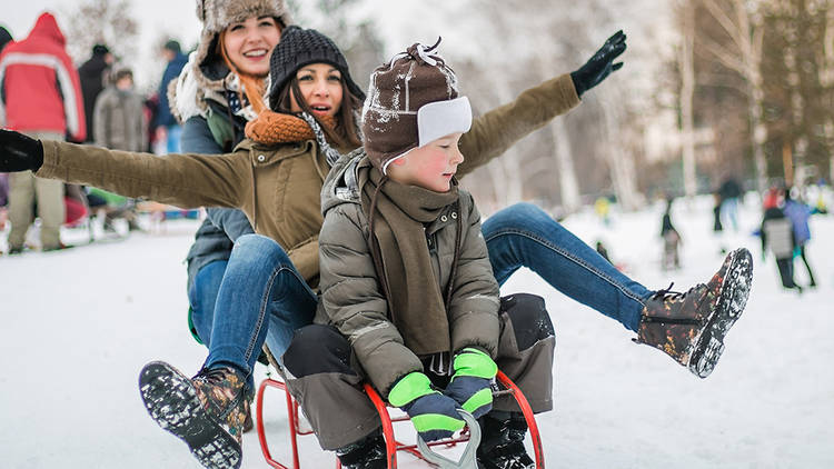 Parc Jean-Drapeau's winter activity setup