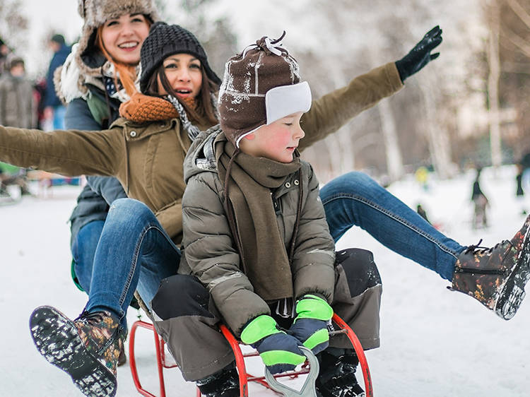 Parc Jean-Drapeau's winter activity setup