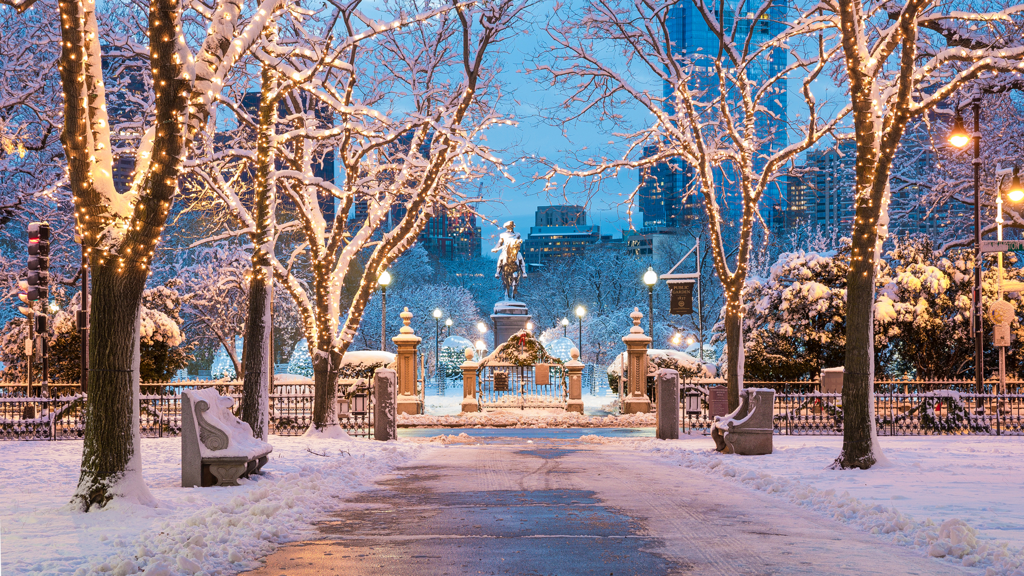 Photograph of Beacon Hill, Boston in Snow