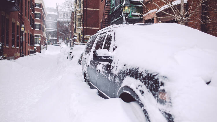 Boston snow, parking, snow day