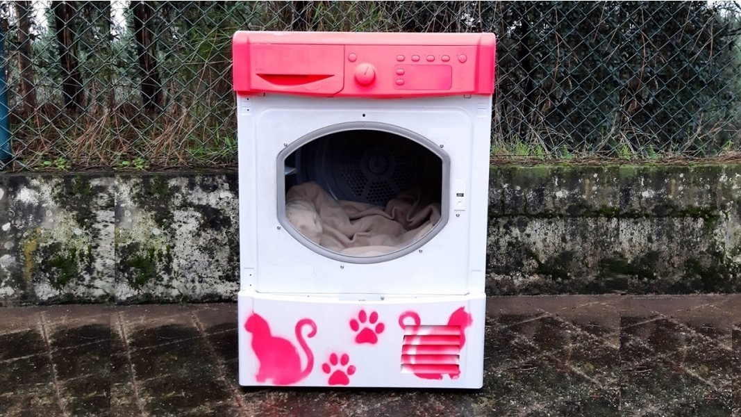 Street Cats in Porto Now Have Shelters Made Out of Old Washing Machines