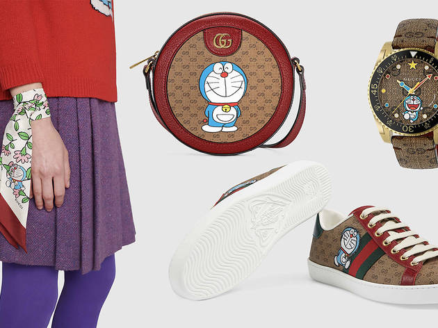 doraemon x gucci small shoulder bag