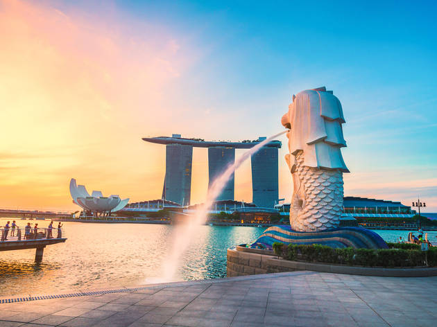 singapore, marina bay sands, merlion singapore, marina bay sands, merlion