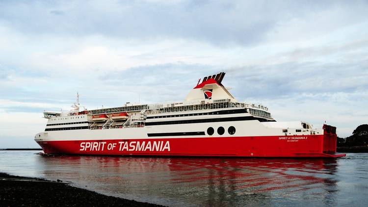 The Spirit of Tasmania ferry docked