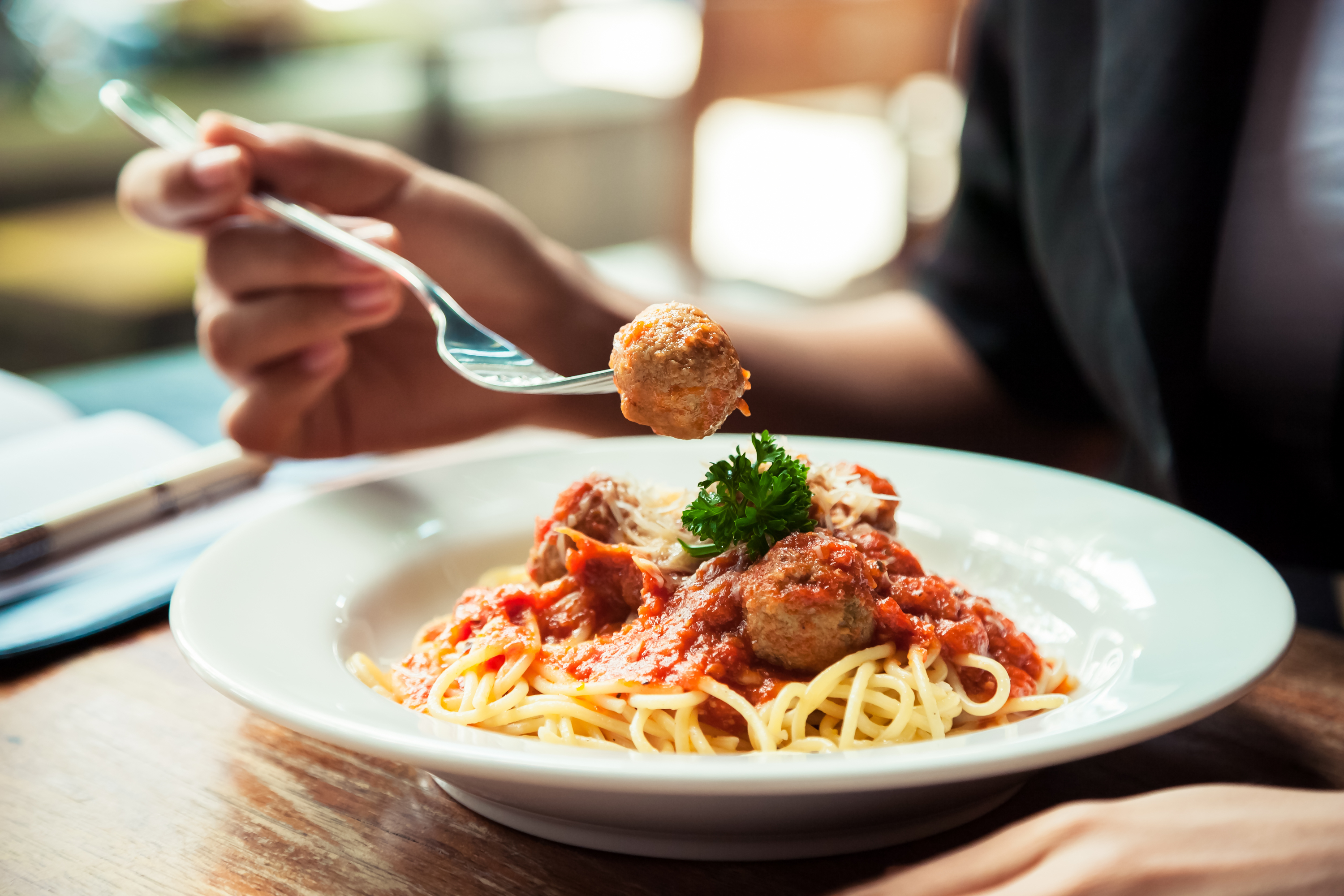 Spaghetti and meatballs