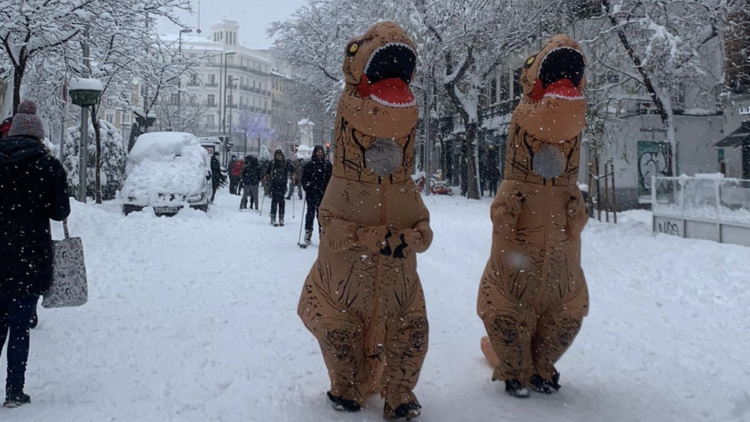 Dinosaurios nieve Madrid