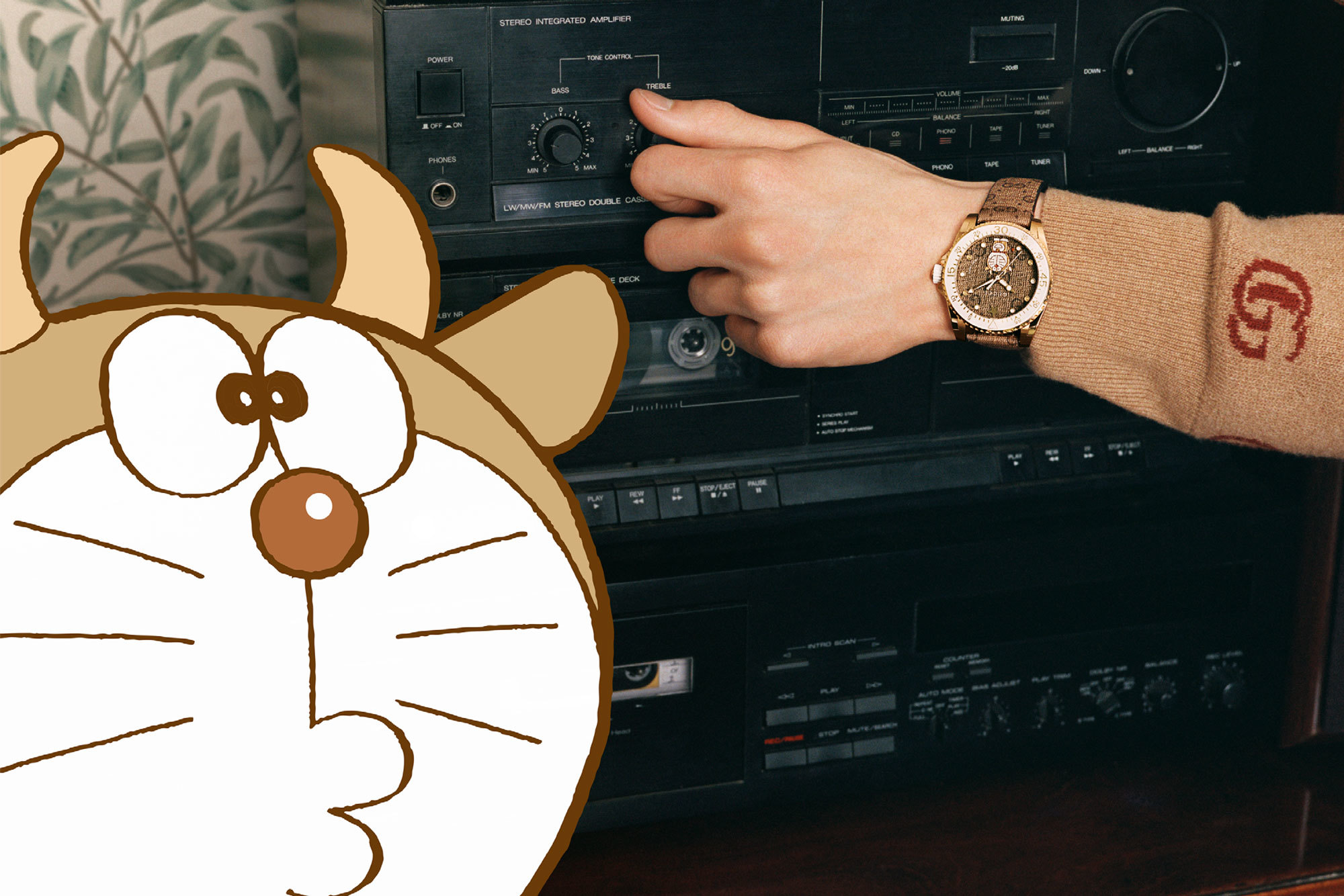 doraemon x gucci watch