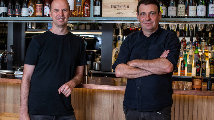 Sommelier Nick Hildebrandt and chef Brent Savage of Monopole