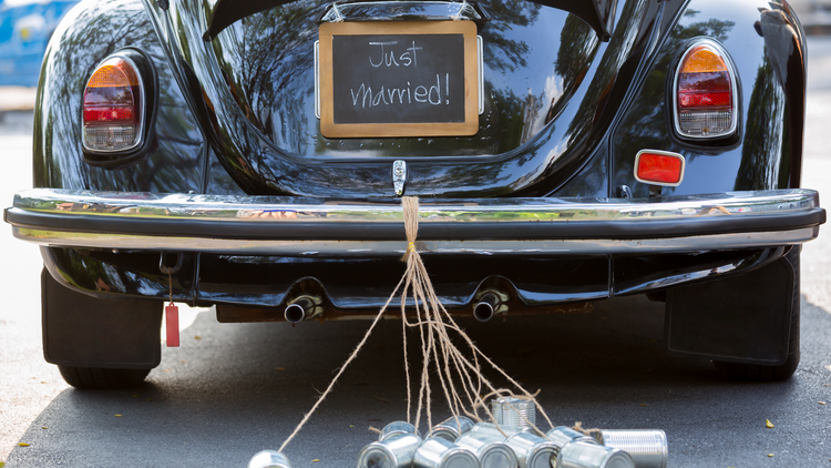 Just married car