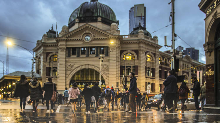 Flinders Street Station at Night