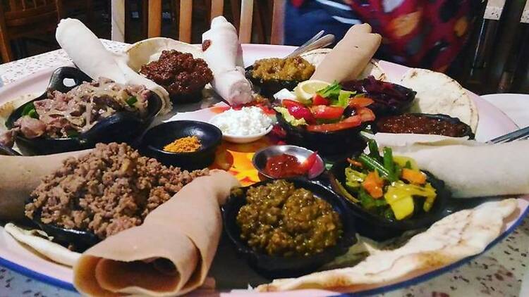 Share platter at Ras Dashen