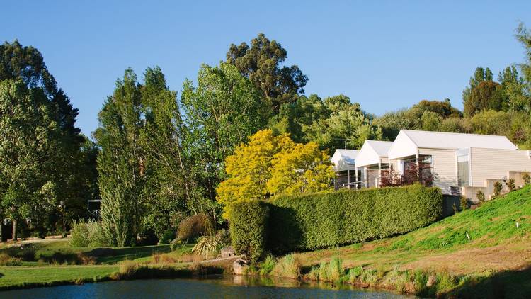 Lake House pictured from the lake Daylesford