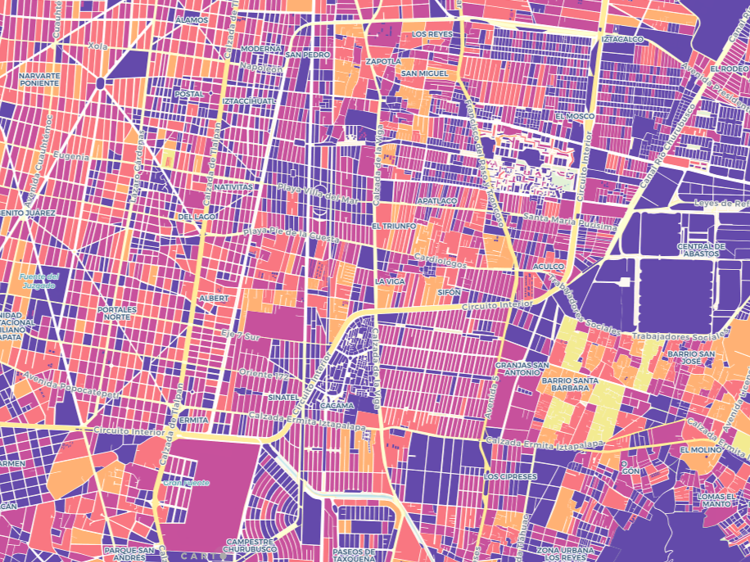 Mapa de la CDMX por manzana 