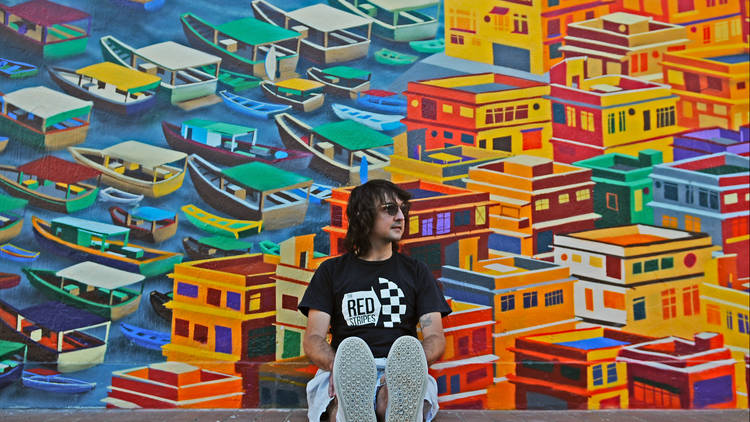 Winerack mural Sai Kung/Alex Croft