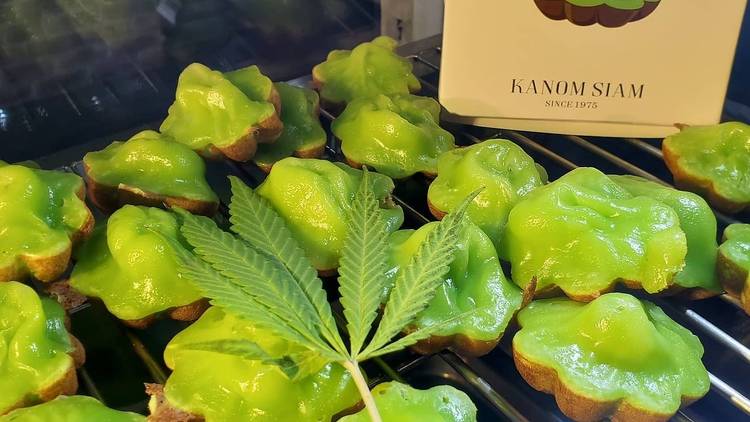 Cannabis-infused pandan pancake - Kanon Siam