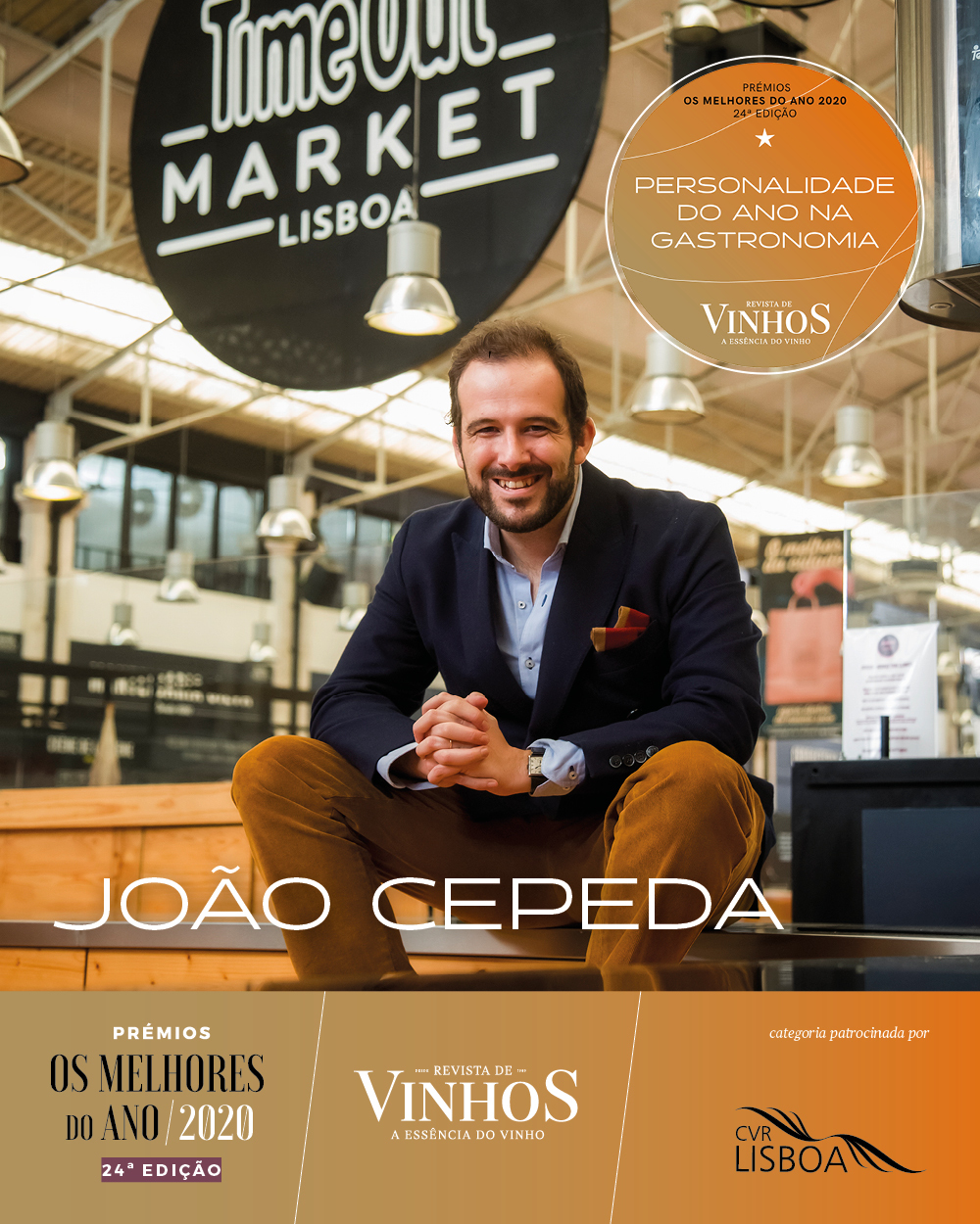 2020 Time Out Market President & Creative Director, João Cepeda won Personality of the year in Gastronomy by Revista de Vinhos magazine